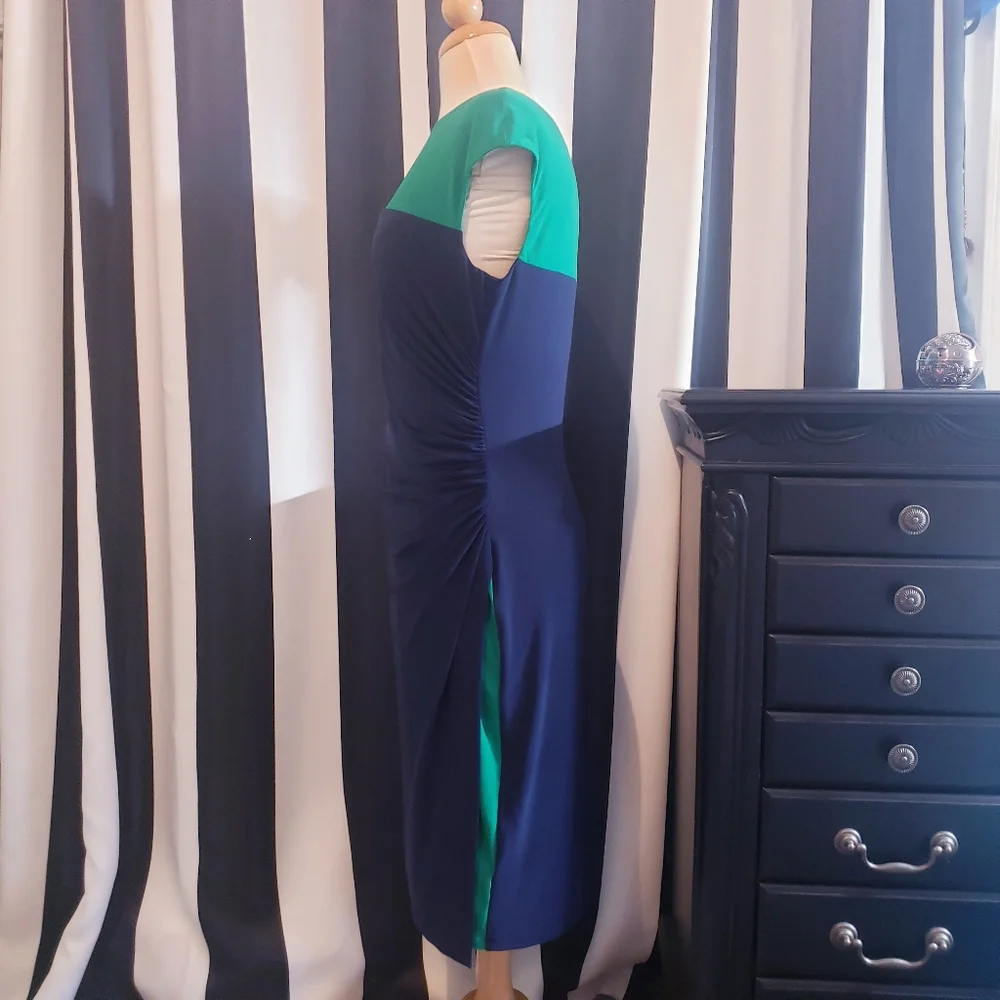Lauren Ralph Lauren Colorblock Ruched Dress - Picture 7 of 9
